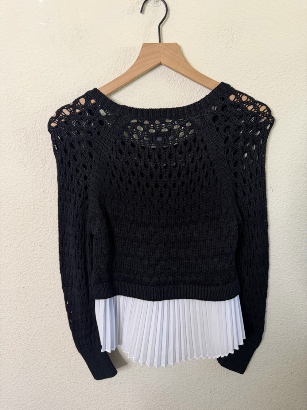 Anthropologie Maeve Layered Pleated Sweater Womens Size S - Picture 6 of 9